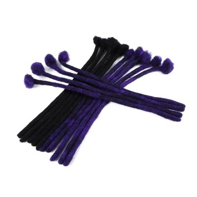 China 1.2cm VAST Hair Mix Color Handmade Dreadlocks Extension Curly Dread Locks Permanent Natural Locs Black for sale