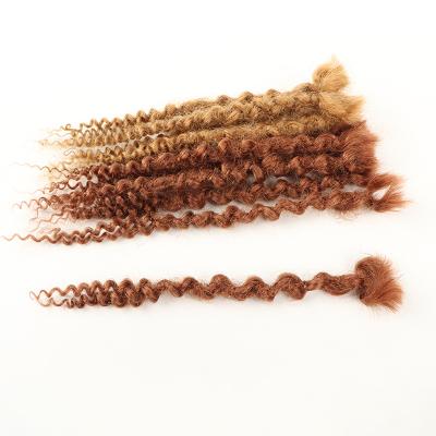 China VAST wholesale cheap price curly textured locs microlocs dreadlock extensions with loose ends curly hair goddess locs mirolocs for sale