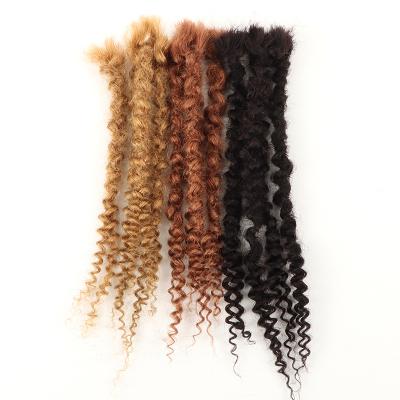 China HUGE 100% Curly Loose End Slot Extensions Hair Dreadloc Extensions With Curly Loose Tips Goddess Slot Extensions Colorful Custom for sale