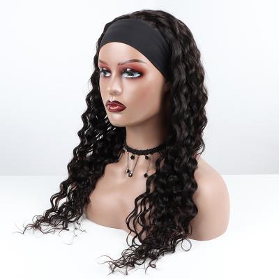 China HUGE Natural Wave Factory Price Wholesale Headband Wig Hair For Women Color Cheap Remy Human Hair Head Band Wig for sale