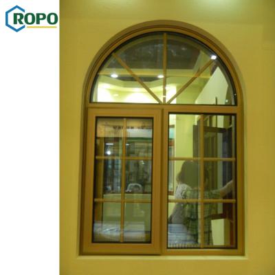China Magnetic Screen AS2047 European Style Florida Hurricane Impact Arch Hinge Windows 10 Year Warranty for sale