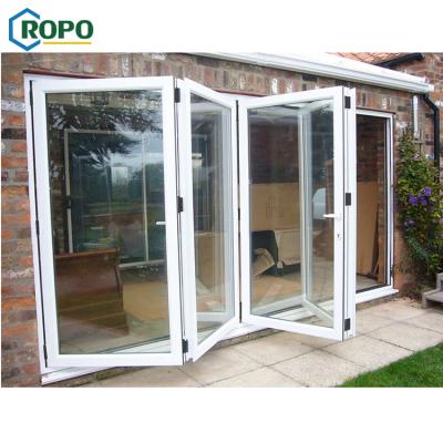 China AS2047 Waterproof High Quality Laminated Aluminum Modern Glass Folding Patio Door for sale