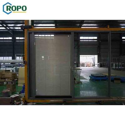 China Australia modern standard thermal break proof exterior hurricane glass plate aluminum door for sale for sale