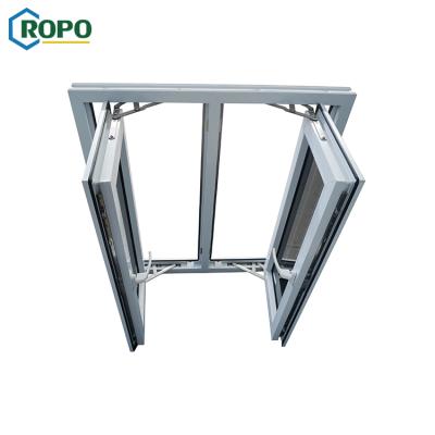 China Australia Magnetic Standard Double Glaze Safety Plastic Screen PVC Hinge Casement Windows For Sale for sale