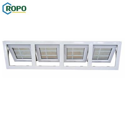 China AWA Price Australia Double Glaze Glass Block Screen Tent Upvc Magnetic Top Hung Window for sale