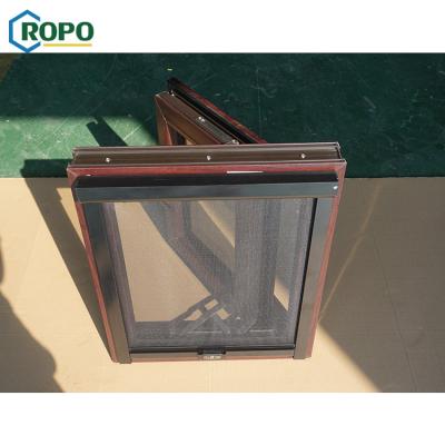 China AS2047 China Factory Magnetic PVC Casement Triple Glass Window With Mosquito Net for sale