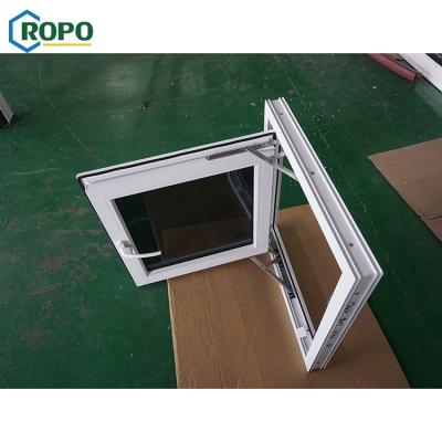 China AS2208 Magnetic Screen Small Bathroom Profile Cheap Price PVC Casement Window for sale