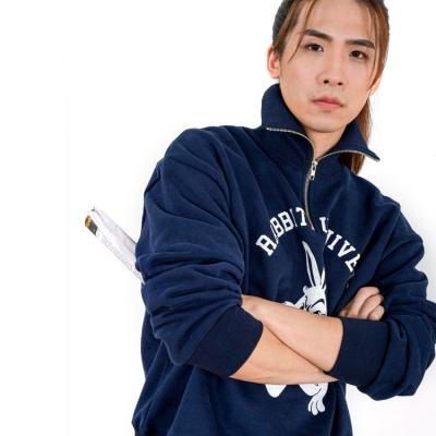 China Good Quality Comfortable Sweatshirt Breathable Half Zipper Femm Sweatshirt Hot Selling Men for sale