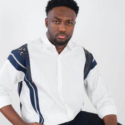 China Breathable Fine Quality Good Quality Popular Casual Long Sleeve Patchwork Shirt Male Shirts for sale