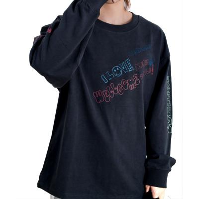 China Breathable Heavy Comfortable Mens Mens Long Sleeves Cotton Tees Long Sleeve Graphic Tee for sale