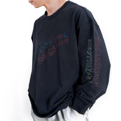 China Breathable Heavy Comfortable Cotton Mens Tank Top Graphic Mens Long Sleeve Oversized Tee for sale