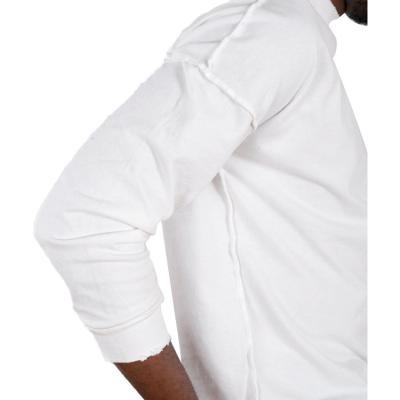 China Unisex Factory Supply Breathable Suitable Price Knit Women's White Men's Long Sleeve Tee Shirt Pullover T-Shirt for sale