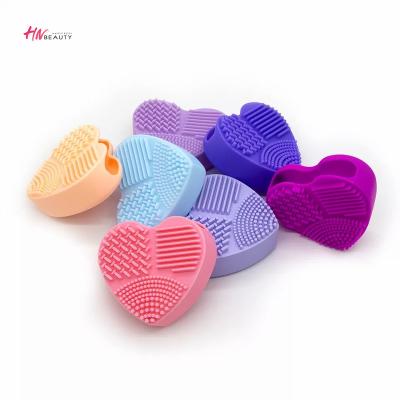 China Portable Hot Selling Premium Eco-Friendly Silicone Scrubber Board Wash Silicone Brush Cleaner Cosmetic Clean Tools for sale