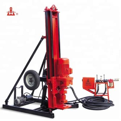 China Construction works Max KQD165 , 100m Depth DTH Hydraulic Water Drilling Rig With Wheels for sale