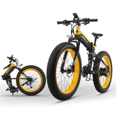 China Lankeleisi 26Inch Fat Tire Bicycle 1000W 48V 13AH 27Speed CE Certification CE Certification Electric Bike E-bike T750PLUS Beach Standard Electric Snow for sale