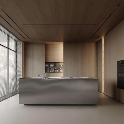 China Automatic Modern Luxury Designs Complete Kitchen Furniture Aluminium Drawer Pulls Wood Melamine Kitchen Cabinets Set for sale
