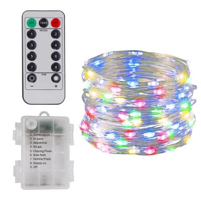 China Custom Hot Sale Leather Line BT Magical APP Party Christmas Tree RGB Aoying Product Fairy Birthday Led String Light for sale