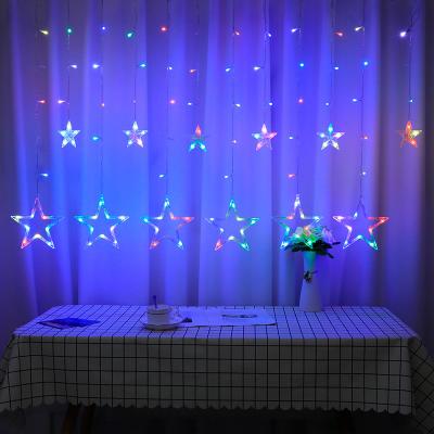 China Indoor or Outdoor Decoration 16 Colors Changing Star Curtain String Lights RGB Led Curtain Lights for Indoor Outdoor Christmas Decoration for sale