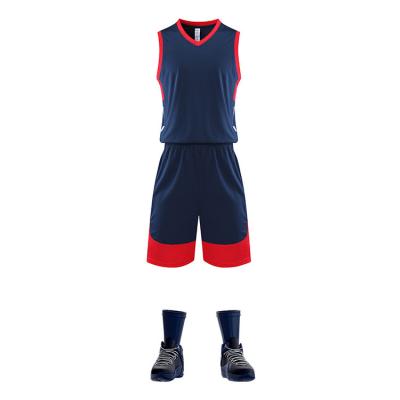 China Antibacterial High Quality Sports Customized Mens Basketball Kit Customized Sports Basketball Uniform for sale