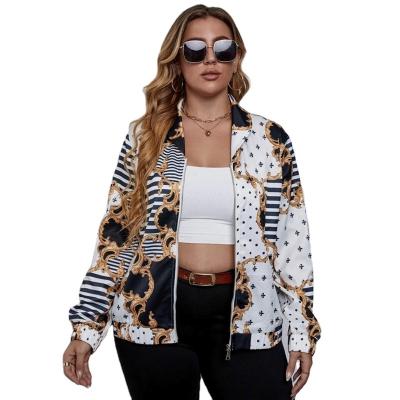 China New Viable Casual Trend Designer Lapel Zipper Plus Size Women's Coats for sale