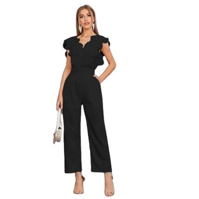 China Summer Hot Sale Anti-pilling Sexy Ladies Cotton Rompers Long Leg Jumpsuit for sale