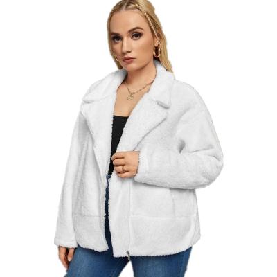 China Anti-wrinkle winter designer fashion high quality custom women's white coats for ladies for sale