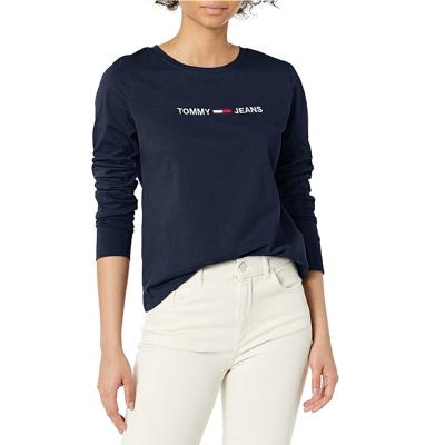 China 2021hot sale anti-pilling loose type printed long sleeve pure cotton crewneck sweatshirt for women for sale