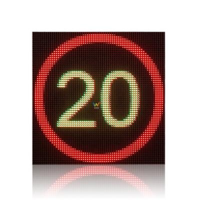 China Roadway Safety Signs 640mm Speed Limit Show Variable LED Road Safety Indicator Message Sign for sale