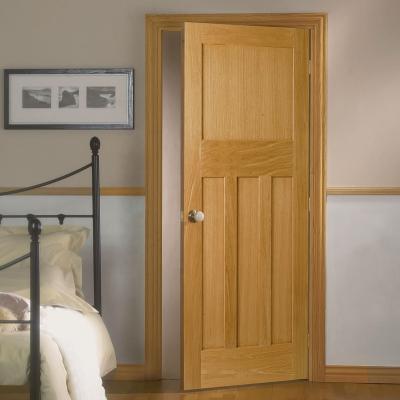 China Modern custom exterior natural finish interior morden oak door skin and frame+cheap oak veneer painted oak doors for sale