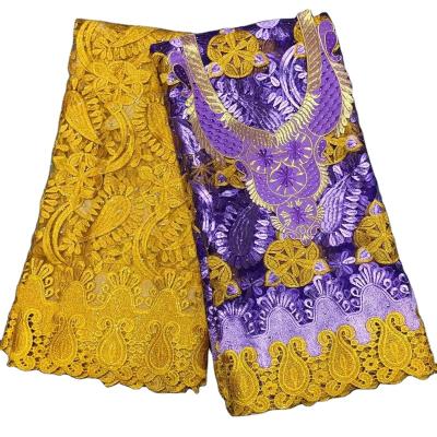 China DELACE Africa lace guipure voile lace fabric handmade colorful swiss nigerian cheap factory direct lace fabric for sale