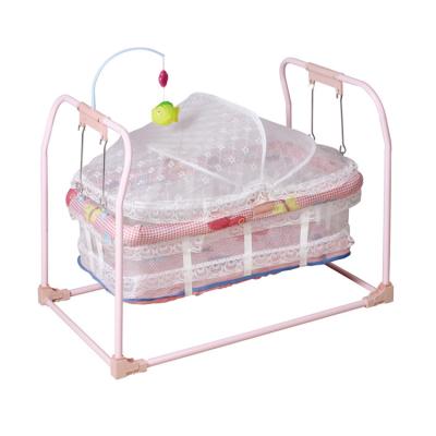 China Portable Crib Durable Bedside Sleeper Easy Folding Cradle For Babies Baby Crib With Net for sale