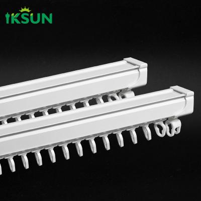 China Heavy Duty S Fold Curtain Track Ripple Wave Curtain Rail 1.2mm Thickness for sale