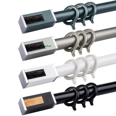 China Contemporary Classical Roma Pole Aluminium Wall Mout Curtain Rods Set For Home for sale