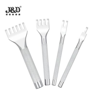 China Widely used in DIY leather puncher stainless steel goods professional weaving punch handmade leather diamond chopping chisle cut chisle for sale