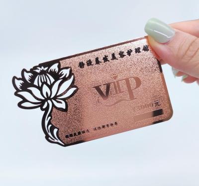 China Global Luxury Waterproof Game Name Metal Business Card Embossing Slim Logo Etching for sale