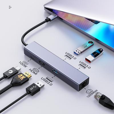 China Long Cord Running Classic Docking Station (Hot Deal) High Speed Ports, USB C Ethernet and More Hub with Best Price for sale