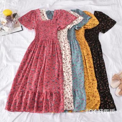 China Dropshipping Anti-wrinkle Elegant Floral Stretch Skirt Dress Sexy Odm/OEM Shape Girls Bekas Small Party Skirt Women's Dress Casual Outfits for sale