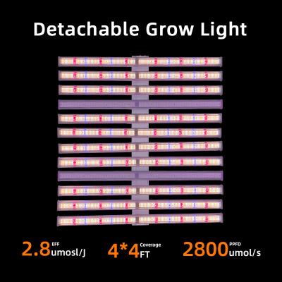 China 1060W Dimmable Detachable Hydroponic Lamp Plant Grow Light For Greenhouses for sale