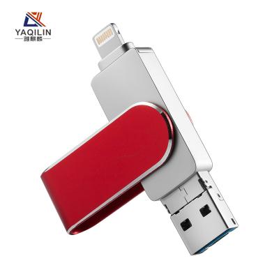 China 16G-128G Fast Card 2.0 And 3.0 Lightning Size Storage Zinc Alloy+Aluminum Alloy USB Flash Drive Multifunctional LOGO ADVERTISING GIFT for sale