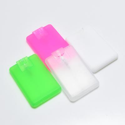 China Cosmetic hot sells wholesale pocket plastic empty credit easy to carry card perfume spray bottle for sale