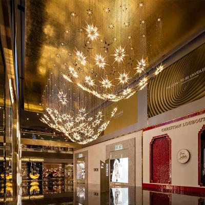 China Modern New Product Customized Decoration Lighting Luxury Art Glass Chandeliers For Hotel Club Lobby for sale