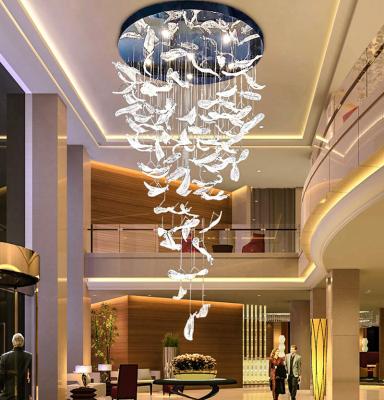 China Custom Modern Art Feather LED Chandelier in Living Room, Lobby and Stairwell for sale