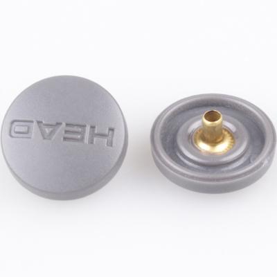 China Metal Colored Snap Fastener 12.5mm Dry Cleaning Gray Plastic Spring for sale