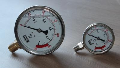 중국 50MM 1000 Bar RO System Accessories Liquid Water Filled Pressure Gauge 판매용