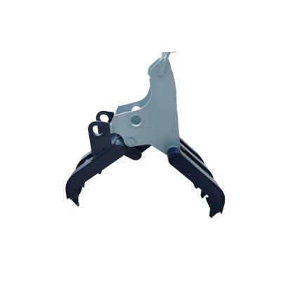 China Grab Metal Excavator Mechanical Manual Grab Log Mechanical Grapple For Grabing for sale