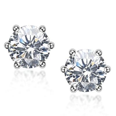 China MEENOY 0.5Ct Created Cute 925 Sterling Silver Moissanite Diamonds Fine Cute Gemstone Jewelry Studs/Earrings For Women for sale
