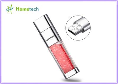 China O flash vermelho de cristal transparente da novidade da tela da decoração conduz o presente relativo à promoção à venda