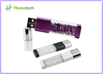 China O flash feito sob encomenda de cristal de USB do cristal do logotipo 8GB do oem da movimentação 8gb/da pena de USB do estilete conduz à venda