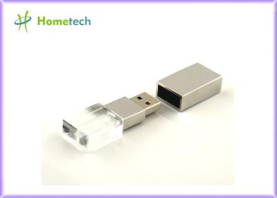 China o coração 16GB de cristal transparente deu forma à movimentação do flash do Usb com luz conduzida dentro do yoru possui o logotipo engaved à venda