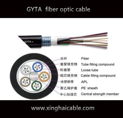 China 2017 hot sale GYTA 24 core G652D communication fiber optic cable for sale